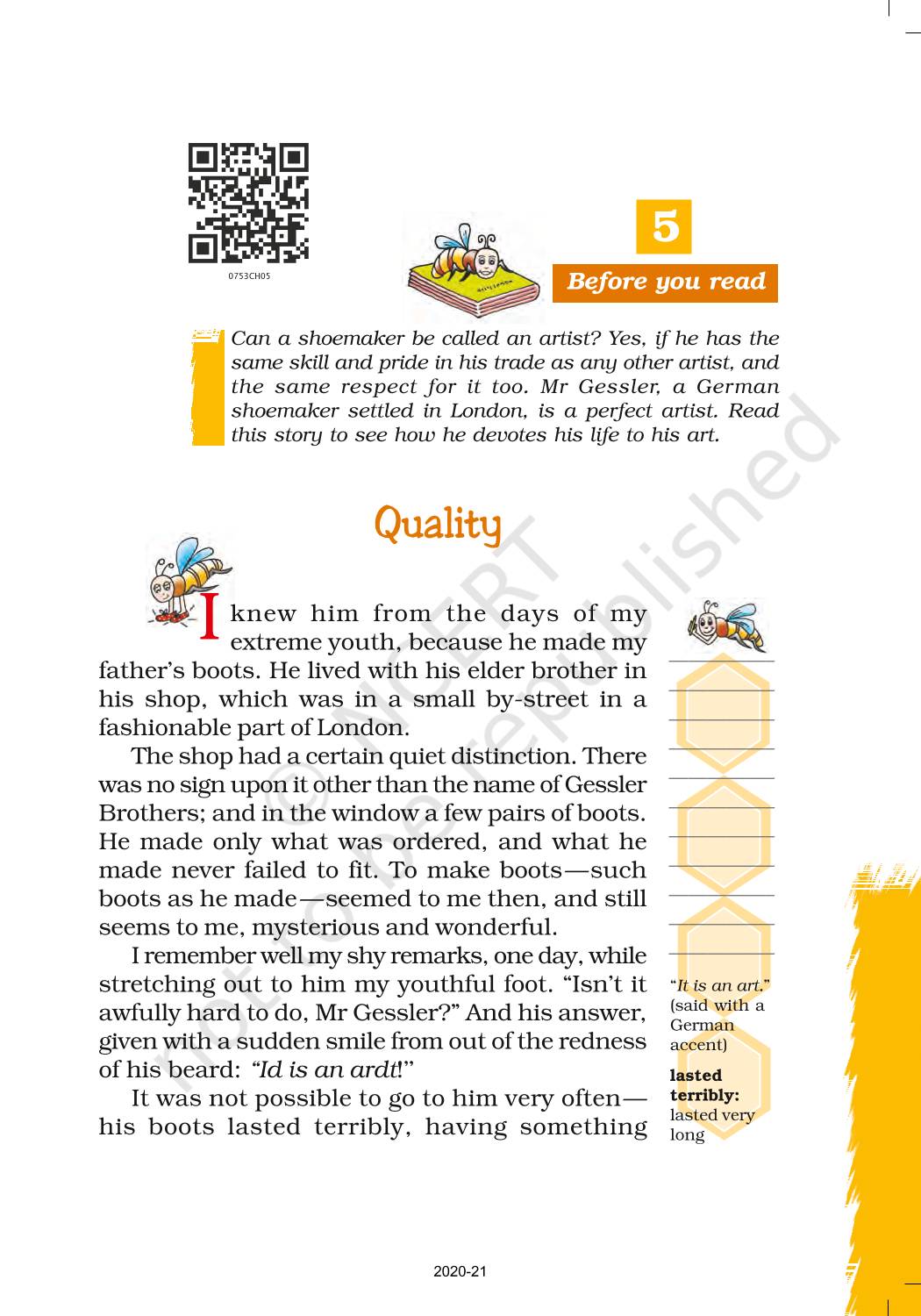 Quality - NCERT Book Of Class 7 English Honeycomb